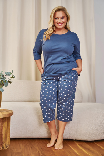 Піжама жіноча Plus Size 7264 Doctor Nap, -  deep blue