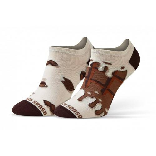Короткі шкарпетки Шоколад finest cotton Sesto Senso, - бежевий