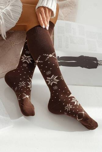 Підколінки жіночі 0330 Ażurowe Serca Milena,- чорний