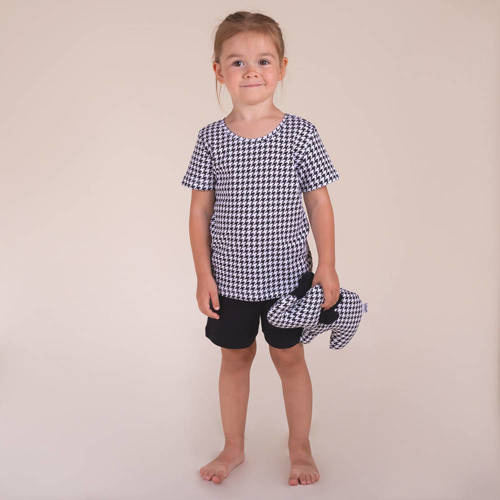 Дитячий піжамний комплект: футболка+шорти 198037 Viki Nicol - лайм/блакитний