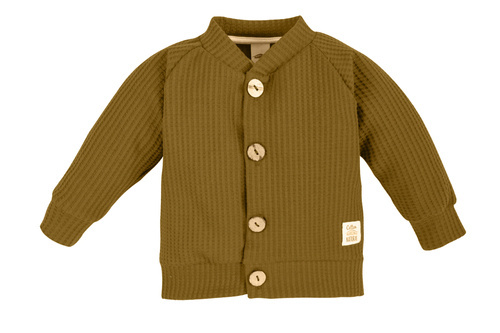 Дитяча кофта на гудзиках 11249D "Natural Waffel" Makoma, - golden brown
