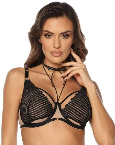 Бюстгальтер м'який SC-1077 Tie Alice Kinga, - чорний бежевий