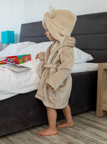 Халат дитячий з вушкамиTeddy ByShelly -бежевий