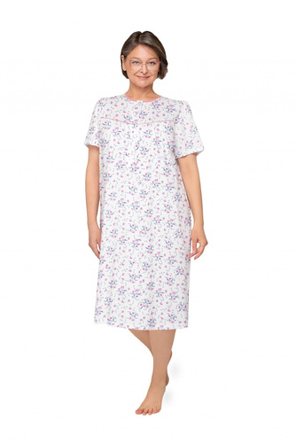 Нічна сорочка Bogna I 203 Martel бавовна короткий рукав ґудзики 34