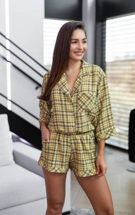 Ramona жіноча піжама Sensis -жовтий /сірий