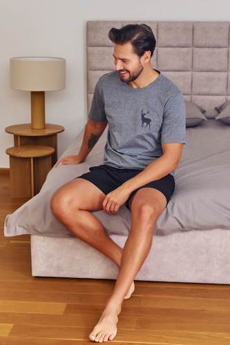 Чоловічий піжамний комплект 7235 Doctor Nap, - dark grey
