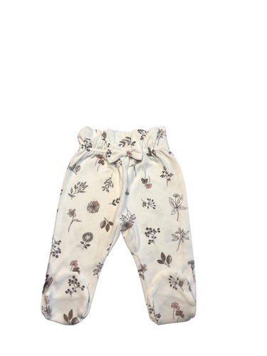 Дитячі півповзунки з високою талією Mamatti PG15115 – білі з візерунком, бавовнян