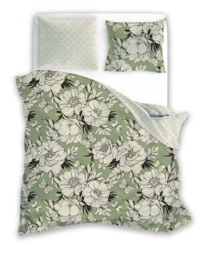 Комплект постільної білизни " Flovery 002" Бавовна Faro, - зелений