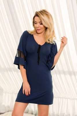 Нічна сорочка Basilian Kalimo – віскоза, елегантна, з тюлевими вставками