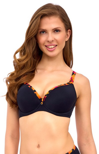 Sofia Black BIG – купальний бюстгальтер Lupoline - з кісточками, для великого бюста