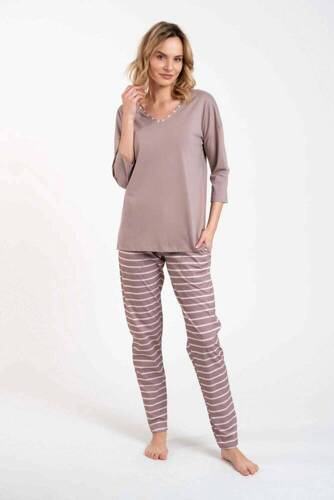 Піжама жіноча Betty 3/4 рукав Italian Fashion-капучіно