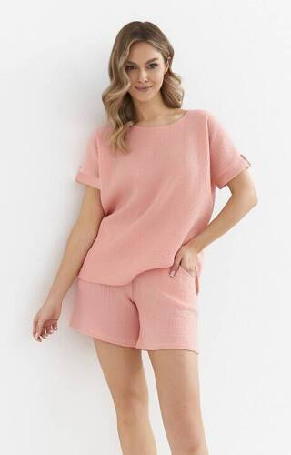 Муслінова піжама жіноча 136 Muślin Canа, - абрикосовий