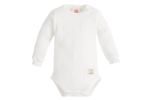 Дитяче боді в рубчик "Natural Harmony" Makoma, - екрю
