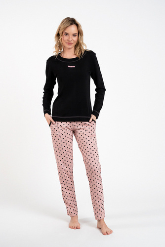 Піжама жіноча Bonilla довгий рукав Italian Fashion, - чорний/принт