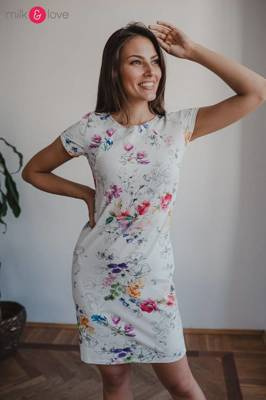 Плаття для грудного годування Milky Dress Milk&Love, - кольорові квіти