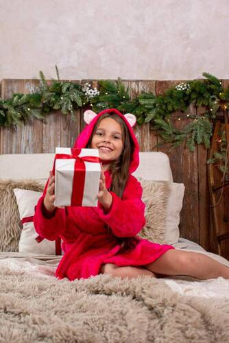 730 Serena Дитячий халат Forex,- малиновий