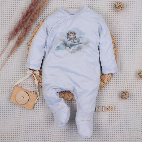 NINI BABY BEAR PILOT комбінезон для немовлят 100% бамбук польський ABN-5749