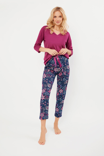 Піжама жіноча Folk Italian  Fashion, - ожина/принт