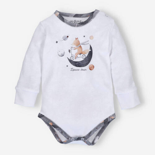 Боді з органічної бавовни Space Tour Nini білий