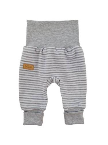 Бавовняні штанці для немовляти у сірі смужки