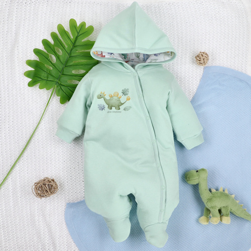 Теплий дитячий комбінезон Nini Dino Explorer з органічної бавовни