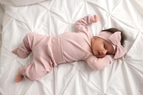 Дитячі штанці в рубчик "Natural Harmony" Makoma, - пудрово-рожевий