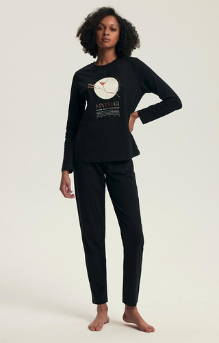 Жіноча бавовняна піжама Henderson Dairoku 43727 – довгий рукав, штани