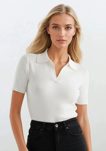 Блузка Eldar Active Gessa – жіноча приталена блузка з віскози в рубчик