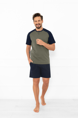 Піжама чоловіча Aleksander Italian Fashion – короткий рукав і шорти, 100% бавовна
