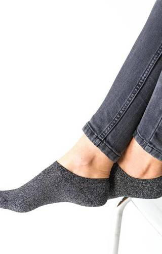 Слідки жіночі Bamboo Lurex Art.100 Steven, - чорний 002