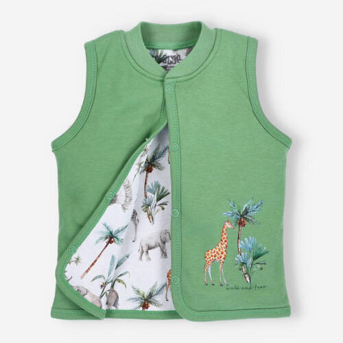 Безрукавка з органічної бавовни Safari Adventure Nini - зелений