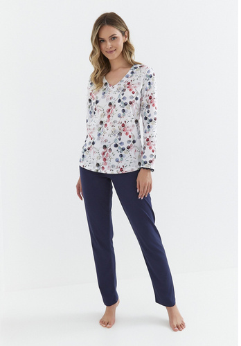 Піжама жіноча 407 Canа, - білий/темно-синій