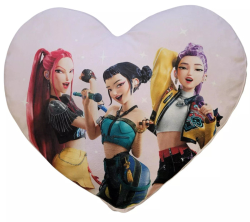 Halantex Подушка Серце K-POP Demon Hunters 40 см Фіолетова Фігурна 04