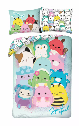 Постільна білизна Halantex Squishmallows 140x200 кольорова з наволочкою 70x90