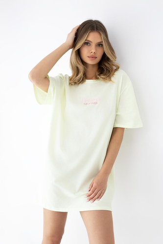 Нічна сорочка Savanna Sensis, лайм, бавовна, короткий рукав