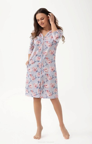 Халат жіночий 390 Luna, - сірий