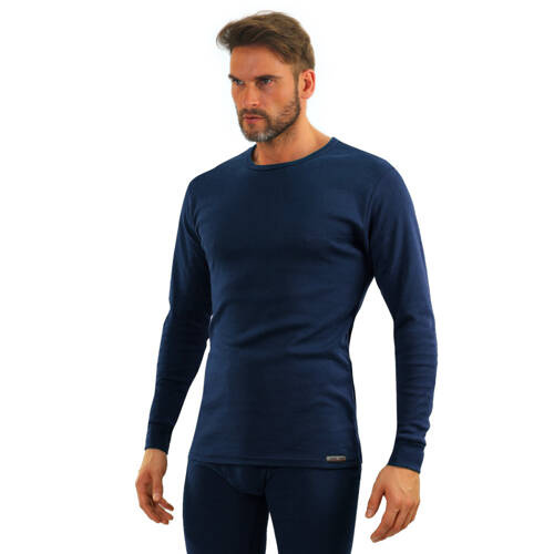 Базова кофта чоловіча 111 бавовна Sesto Senso,- темно-синій