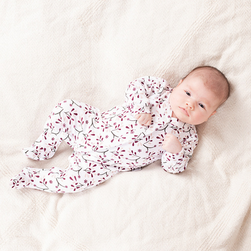 217031 Бавовняний комбінезон Nicol Alisa для немовлят – квітковий візерунок