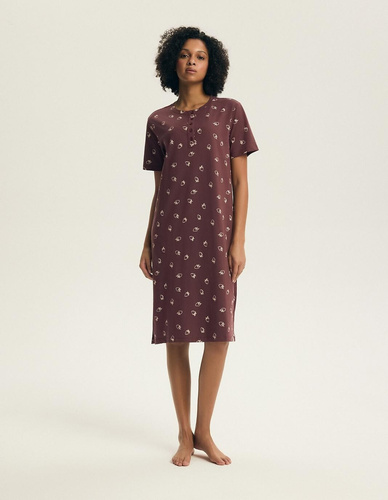 Нічна сорочка Henderson Evika 45304 – бавовняна, принт полуниці