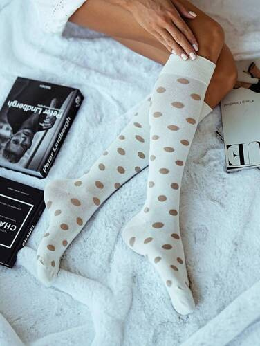 Підколінки жіночі 0248 Grochy Milena ecru-бежевий