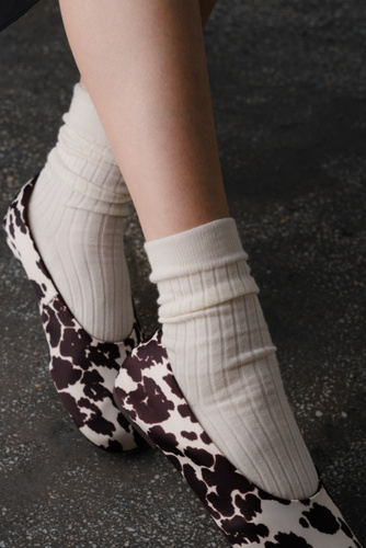 Шерстяні шкарпетки жіночі в рубчик ART.130 Natural Merino Wool Steven, 007 екрю - вовна мериноса