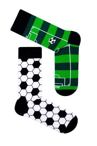 Чоловічі шкарпетки Avangard 0125 Piłka nożna Milena,- білий/зелений