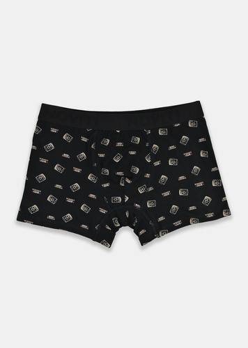 Труси-боксерки чоловічі BB006 Noviti, - чорний/віскі