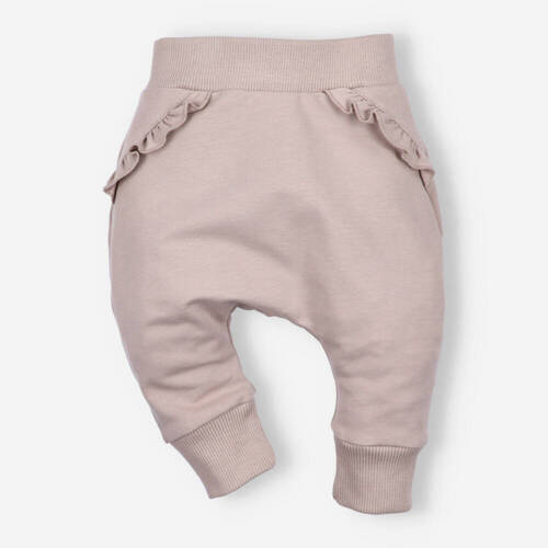 Дитячі штанці з органічної бавовни ABN-4518/BEZ Nini бежевий