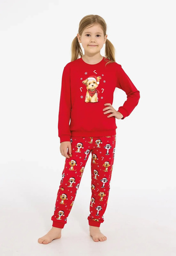 Cornette Dog 2 Christmas 594/206 Дитяча святкова піжама для дівчаток 100% бавовна