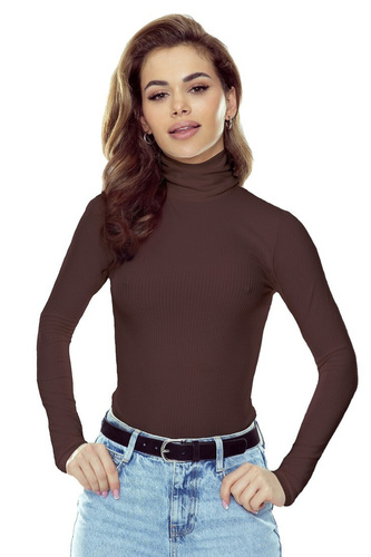 Жіноча блузка Eldar Matylda – Ребриста віскоза преміум | Зручний гольф | Довгий рукав | Елегантна база гардеробу