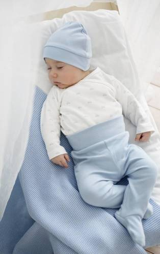 Дитяче боді на запах Lovely Day Pinokio, - екрю/синій