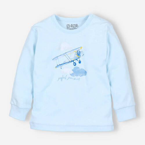 Дитяча кофтинка з органічної бавовни Samoloty Nini блакитний