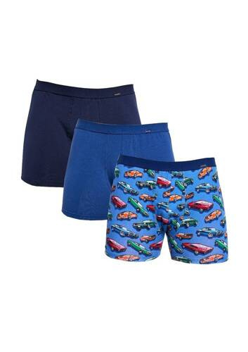 Набір трусів боксерок чоловічих 3 шт. 946/02 Cornette, - темно-синій