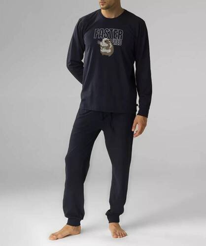 Піжама чоловіча NMP-376 Atlantic,- темно-синій